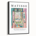 Black and white landscape art painting on framed canvas, featuring a minimalist vintage poster design.