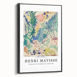 Black and white vintage poster art of a landscape on framed canvas, ideal for bedroom decor.