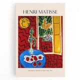 Black and white abstract print by Henri Matisse on stretched canvas, ideal for kitchen wall art.