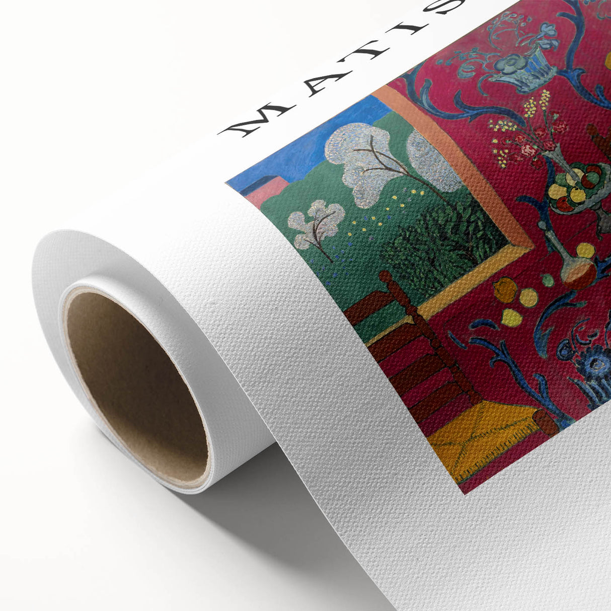 Art deco style Henri Matisse poster in pastel colors on rolled canvas, suitable for nursery or dining room decor.