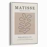 Framed canvas featuring a vintage Henri Matisse landscape painting in black and white, ideal for bedroom wall art.