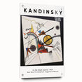 Large abstract wall art on acrylic glass depicting vibrant geometric shapes, ideal for modern bedroom or dining room decor.