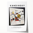 Abstract Kandinsky-style floral art on rolled print, using vibrant color palette, suitable as art wall dining room.