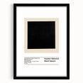 Extra large framed abstract art print featuring colorful geometric shapes, ideal for a vibrant living room ambiance.