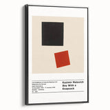 Black and white abstract landscape painting on framed canvas, suitable for bedroom wall decor.