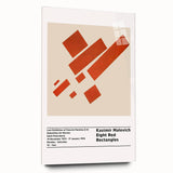 Large abstract wall art print on acrylic glass, featuring geometric shapes in black and white.