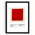 Extra large abstract art print featuring colorful, textured geometric shapes on a black framed canvas.