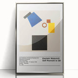 Mid-century modernist art featuring geometric shapes in monochrome, framed acrylic, ideal for nursery wall decor.