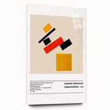 Large abstract wall art on acrylic glass depicting geometric shapes in black and white.