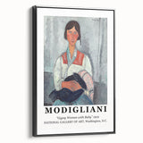 Black and white landscape painting on framed canvas, featuring a vintage poster art style, ideal for bedroom decor.
