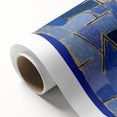 Art Deco-style poster featuring geometric shapes and pastel colors on rolled canvas, ideal for nursery wall art.