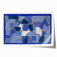 Paul Klee-inspired abstract floral art on rolled print.