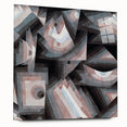 Abstract design by Paul Klee in muted colors on acrylic glass, suitable for bedroom or dining room decor.