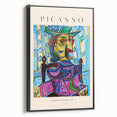 Black and white landscape art painting on framed canvas, featuring a vintage poster style, ideal for bedroom wall decor.