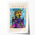 Extra large rolled print of abstract floral design in pastel shades, ideal for art wall dining room or bathroom decor.