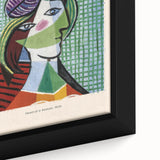 Extra large framed canvas featuring a textured, colorful abstract design on a black background, ideal for living room decor.