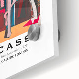 Large abstract wall art in mid-century modernist style on acrylic glass.