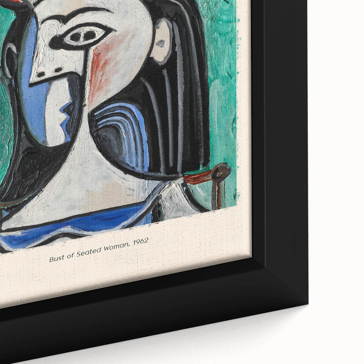 Extra large framed canvas featuring a textured, colorful abstract design with black background, ideal for living room decor.
