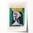Abstract Picasso-inspired floral print in neutral tones on rolled canvas, suited for art wall dining room.