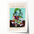 Abstract floral art in muted pastel hues on a rolled canvas, ideal for dining room or bathroom wall decor.