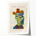 Extra large rolled print depicting abstract floral shapes in vibrant colors, ideal for art wall dining room.