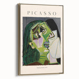 Framed canvas featuring a black vintage poster art of a landscape painting, ideal for bedroom wall decor.