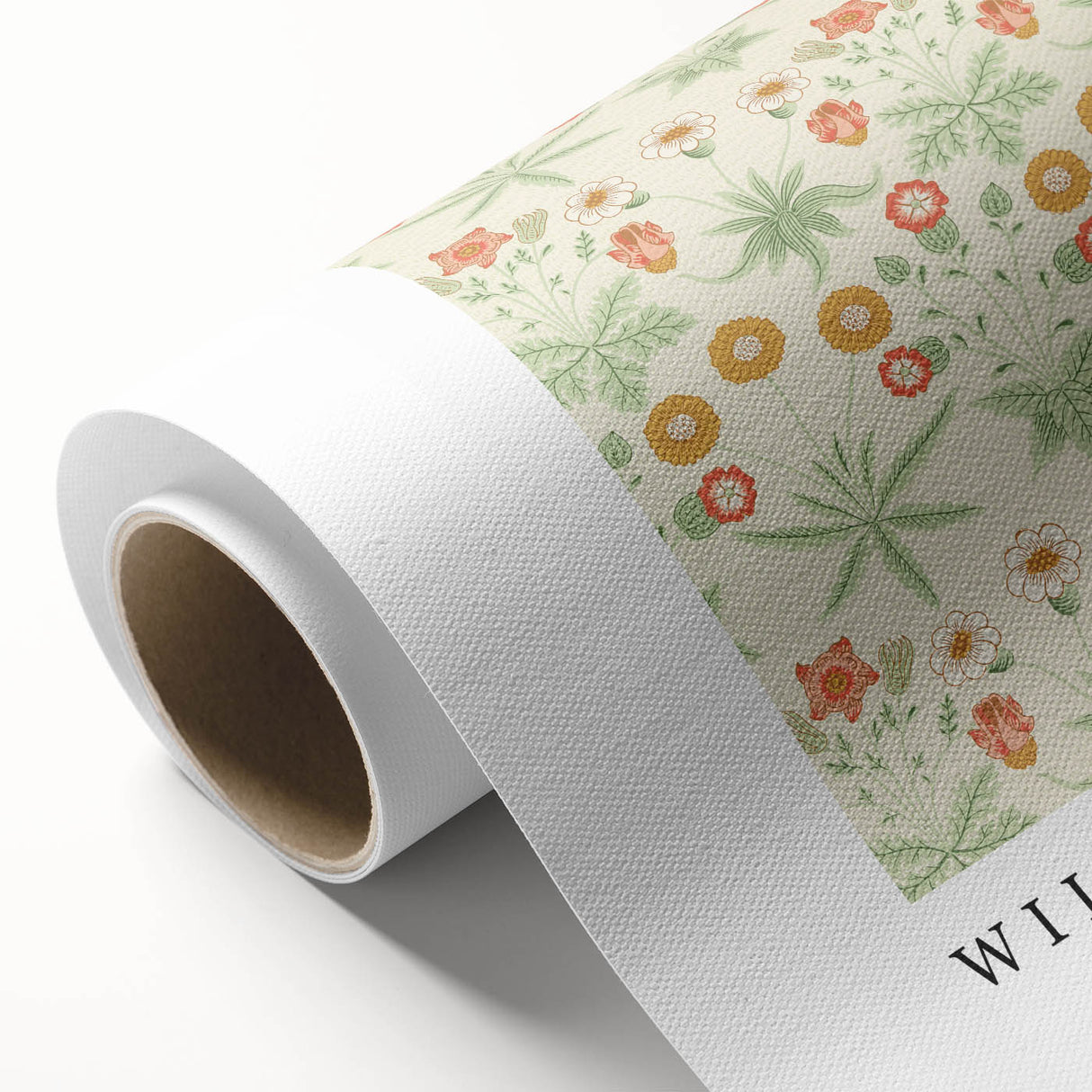 Art Deco poster with geometric patterns in soft pastel shades on rolled canvas, suitable for nursery wall art.