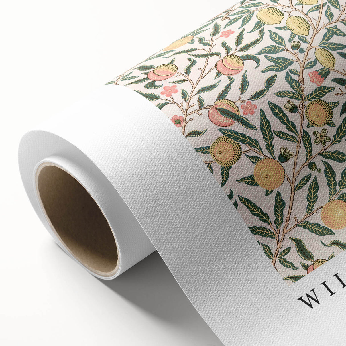 Art deco poster featuring geometric patterns in muted gold and teal on rolled canvas, ideal for nursery wall art.