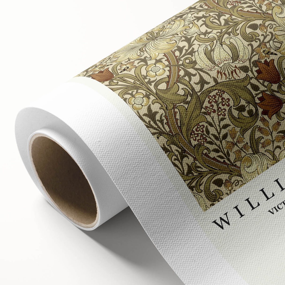 Art deco poster of floral patterns in soft pastel colors on rolled canvas, suited for nursery wall art.