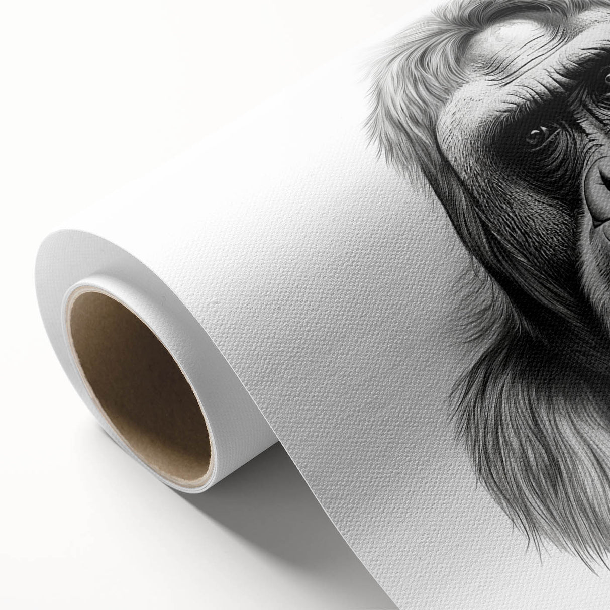 Gorilla and monkey-themed rolled canvas wall art collection, showcasing vibrant colors and intricate details, ideal for animal lovers and modern decor enthusiasts.