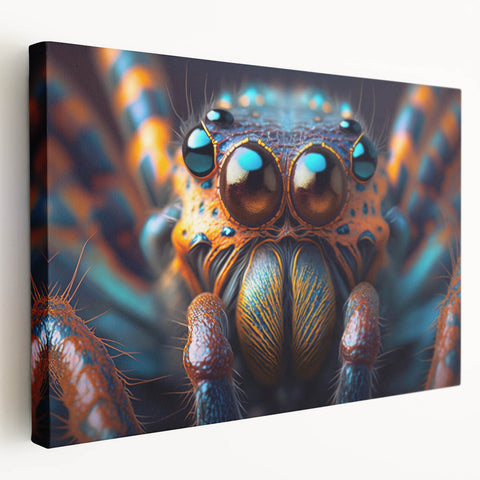 Close-up of a bird in natural tones on large stretched canvas, suitable for kitchen wall art.
