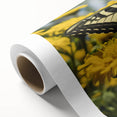 Art deco poster of colorful birds on branches, printed on rolled canvas, ideal for nursery wall art.