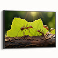 Black and white framed canvas depicting a close-up of birds in flight, ideal for bedroom wall art.