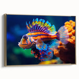 Framed canvas featuring a vintage-style landscape with a bird in muted earth tones, ideal for bedroom wall decor.