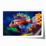 Extra large rolled print of a vibrant floral design with vivid colors, ideal for art wall dining room or bathroom.