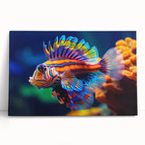 Black and white close-up of a bird on stretched canvas, ideal for kitchen wall art or bedroom ambiance.