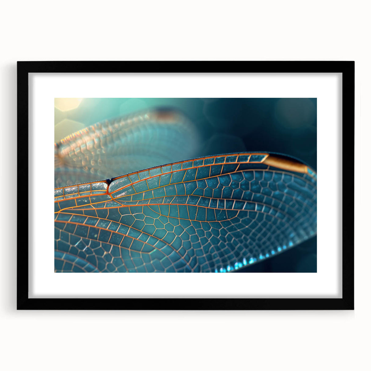 Extra large colorful art print depicting abstract birds, textured design on black framed canvas, ideal for living room decor.