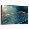 Black and white wall art featuring a close-up of a bird on a framed canvas, ideal for bedroom decor.