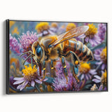 Black and white wall art featuring a detailed bird design on framed canvas, ideal for bedroom ambiance.