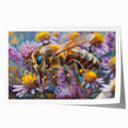Close-up of a bird in soft pastel shades on a rolled canvas, ideal for art wall dining room or classy bathroom wall art.