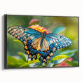 Black and white wall art of a bird in flight on framed canvas, ideal for bedroom landscape decor.