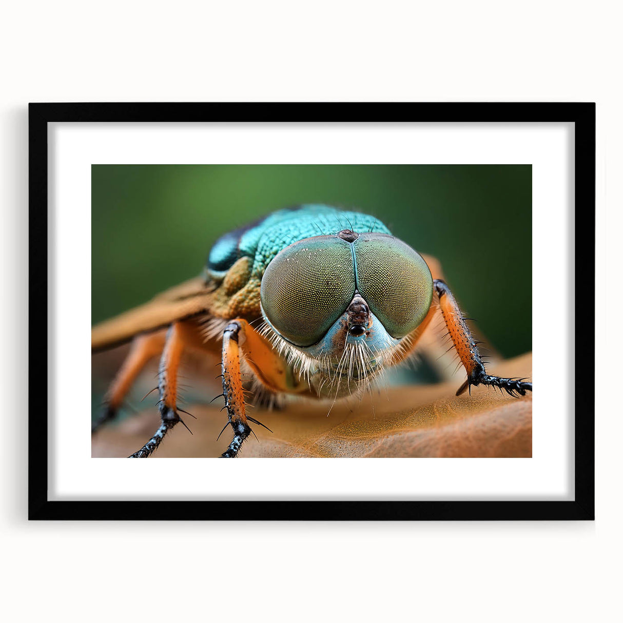 Extra large abstract art print of colorful birds on textured canvas, framed in black, ideal for living room decor.