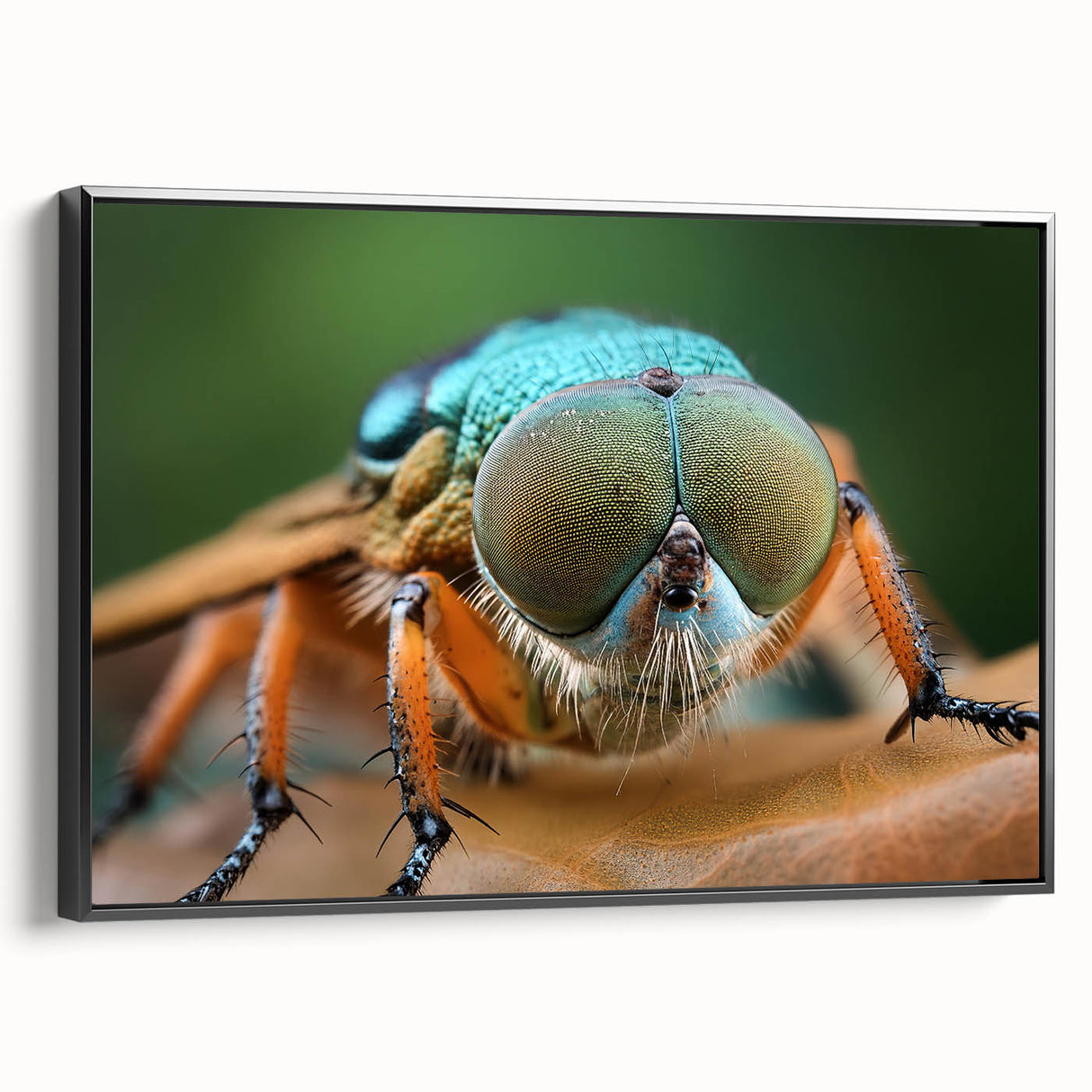 Black and white framed canvas featuring a close-up of a bird, ideal for bedroom wall decor in a vintage poster art style.