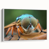 Extra large framed canvas of vintage poster art featuring colorful birds, ideal for living room decor.