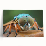 Black and white photograph of a bird perched on a branch, printed on large stretched canvas, ideal for kitchen wall art.