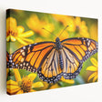 Close-up image of a bird on stretched canvas, featuring natural and earthy tones, suitable for kitchen wall art.