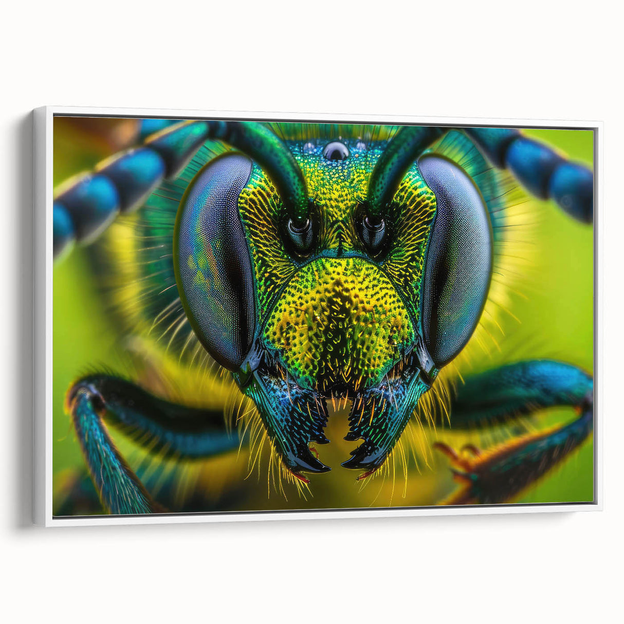 Vintage poster art of colorful birds on a white framed canvas, ideal for extra large living room wall decor.