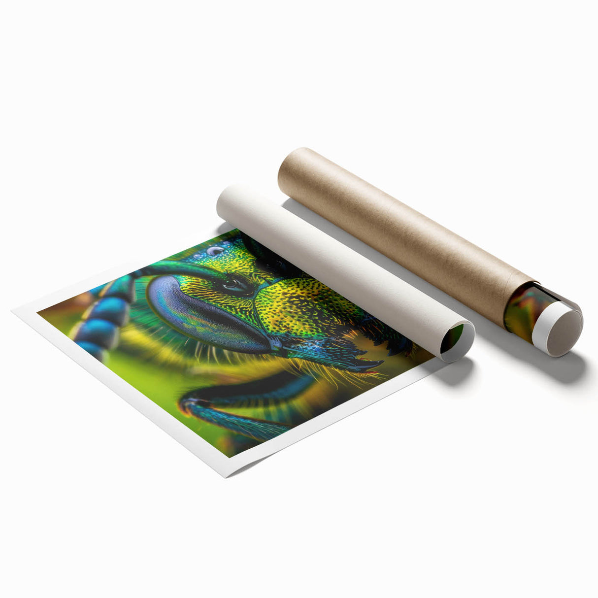Extra large rolled print featuring a close-up of birds in muted earth tones, ideal for classy bathroom wall art.