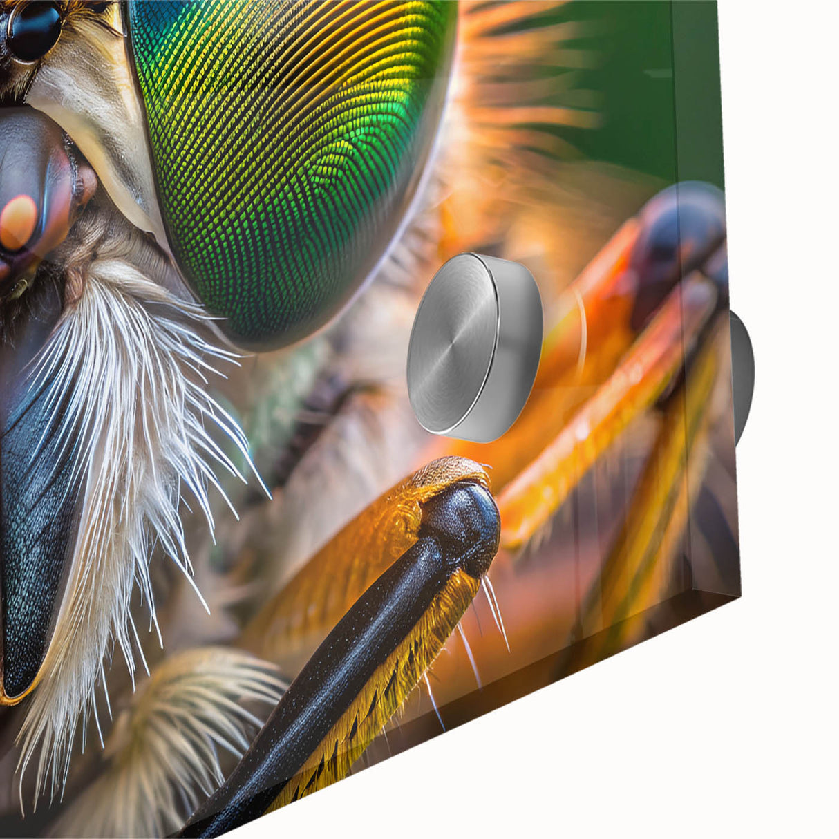 Large abstract wall art featuring a close-up of a bird in mid-century modernist style, ideal for dining room ambiance.