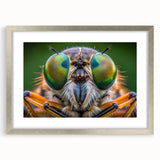 Textured art print of abstract bird design in silver frame, featuring soft gray and white tones, ideal for bedroom art.
